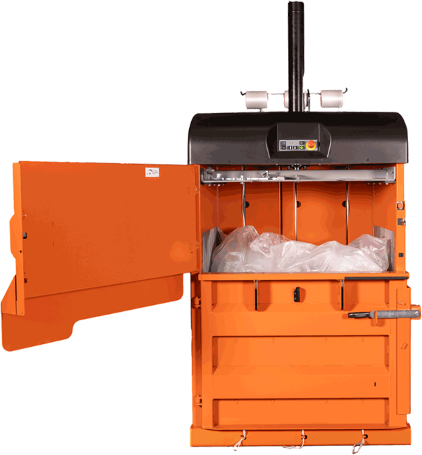 Perskamer van compacte verticale balenpers voor karton – model 3110