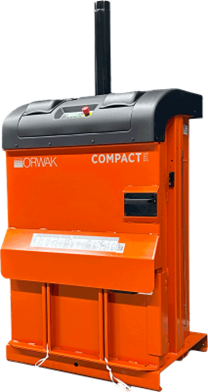 Compacte verticale balenpers 3115 voor karton en plastiekfolie