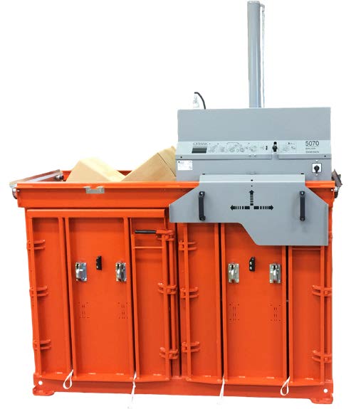 ORWAK Multi 5070 multikamer balenpers gevuld met recycleerbaar materiaal