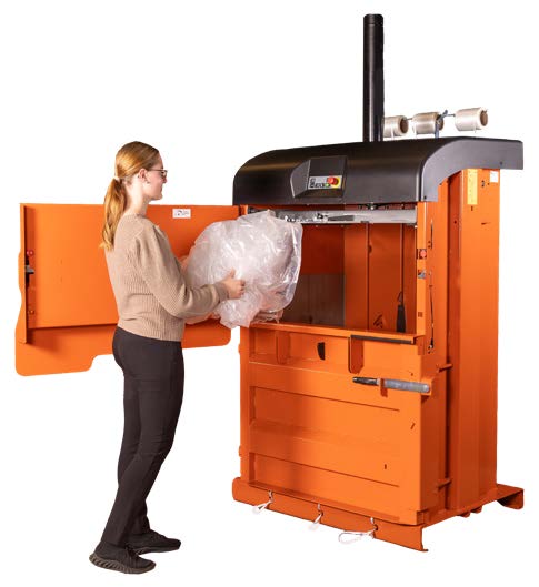ORWAK Compact 3120 balenpers met brede invoeropening voor karton
