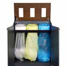 Geopende Longopac Bin Multi 3 met drie afvalzakken