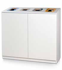 Longopac Bin Multi 4 afvalstation met vier compartimenten
