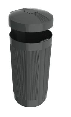 Straatafvalbak Prima Linea 50 liter voor openbare ruimtes